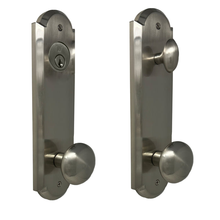 Bingham Handleset with Impresa Knob - Deadbolt Keyed One Side
