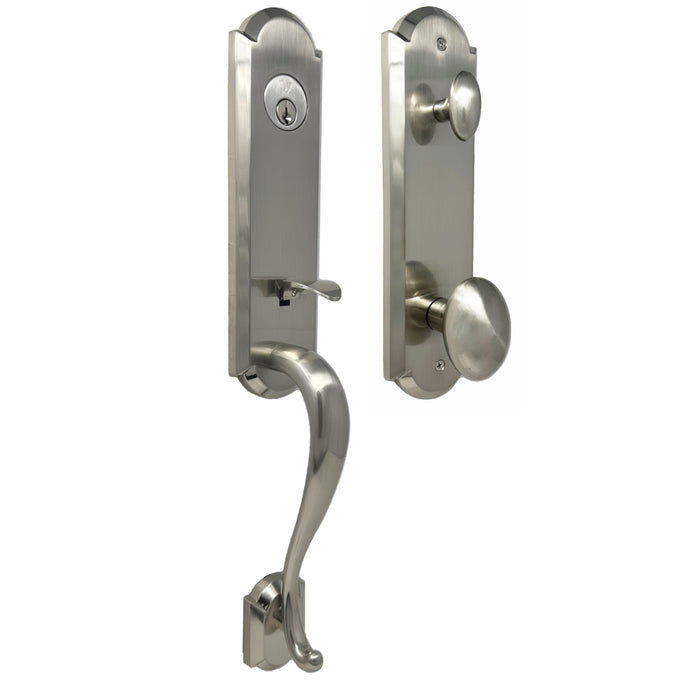 Mansion Handleset - Deadbolt Keyed One Side