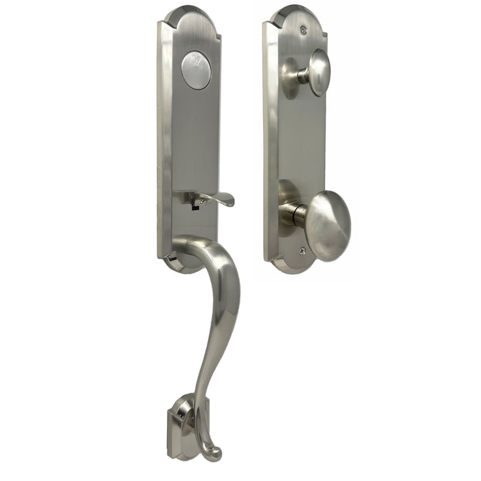 Mansion Handleset - Deadbolt Keyed One Side