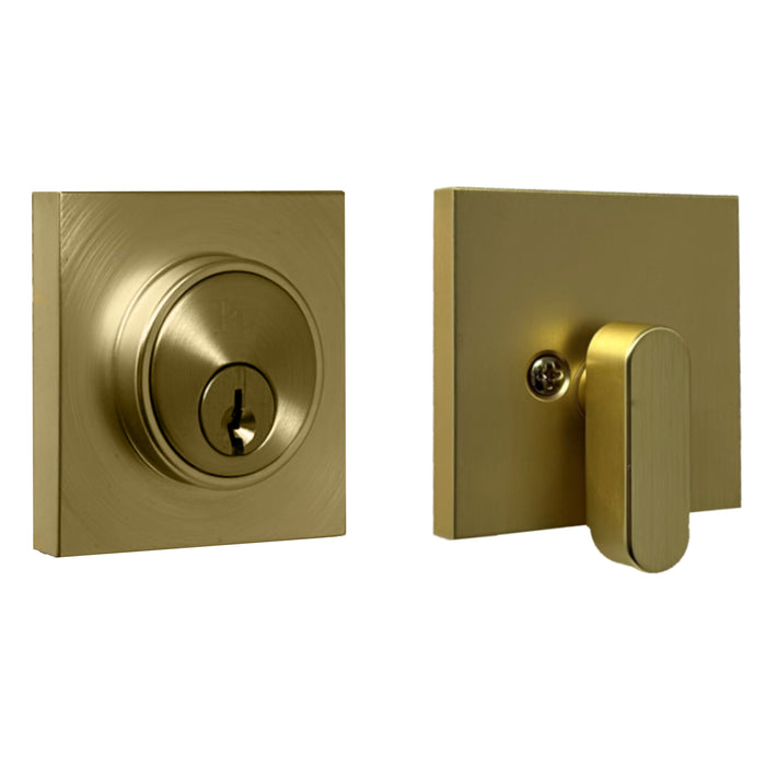Weslock Square Single Cylinder Deadbolt - Keyed One Side