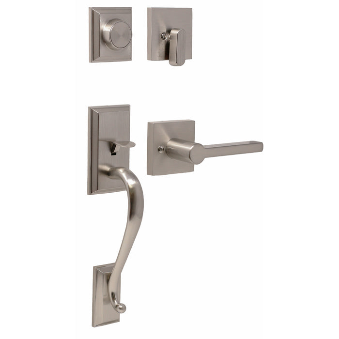 Mayo Handleset with Brady Lever - Deadbolt Keyed One Side