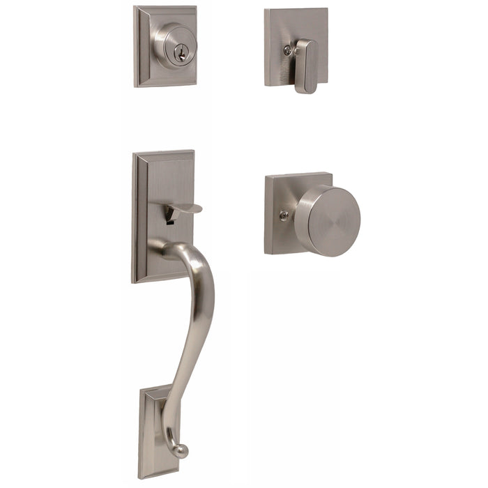 Mayo Handleset with Mesa Knob - Deadbolt Keyed One Side