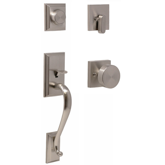Mayo Handleset with Mesa Knob - Deadbolt Keyed One Side