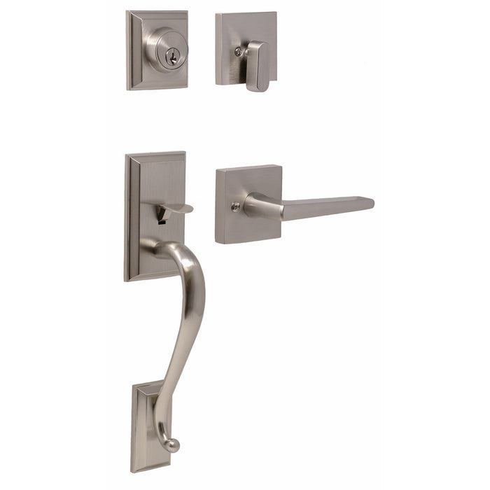 Mayo Handleset with Philtower Lever - Deadbolt Keyed One Side