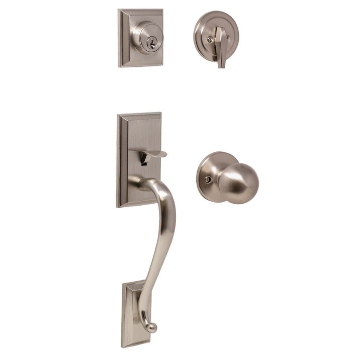 Mercy Handleset with Hudson Knob - Keyed One Side