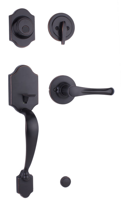 Parkside Handleset with Somerset Lever - Keyed One Side