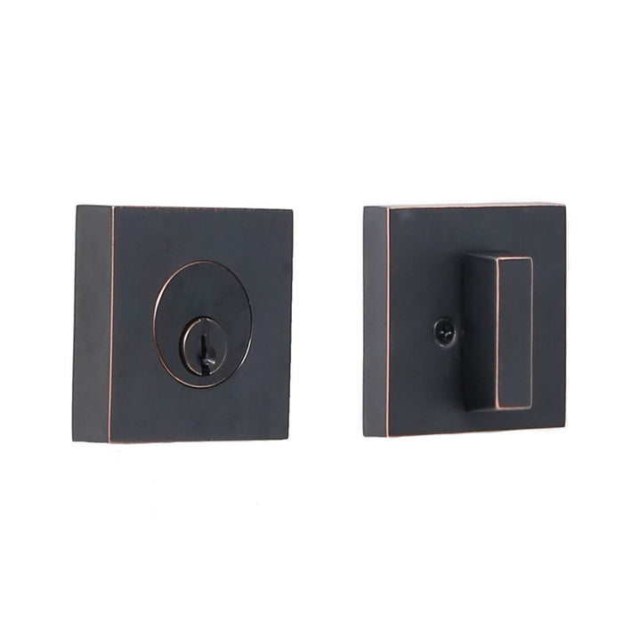 Weslock Square Single Cylinder Deadbolt UL - Keyed One Side