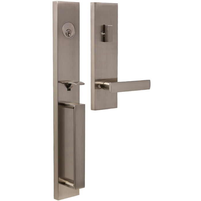 Xanthis Handleset with Utica Lever - Deadbolt Keyed One Side