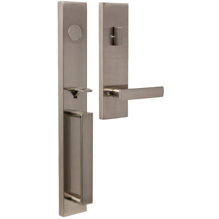 Xanthis Handleset with Utica Lever - Deadbolt Keyed One Side
