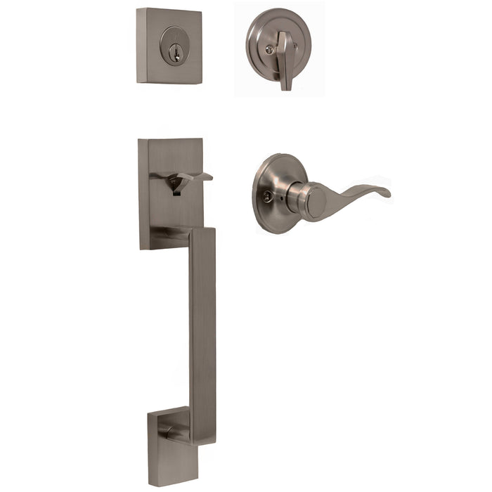 Bailey Handleset with New Haven Lever - Keyed One Side