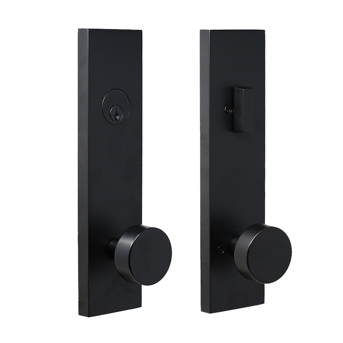 Addy Handleset with Mesa Knob - Deadbolt Keyed One Side