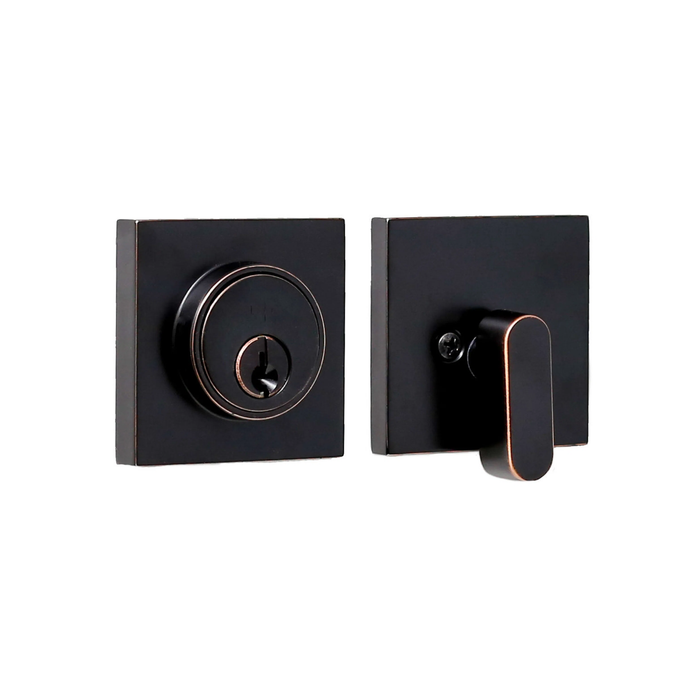 Weslock Square Single Cylinder Deadbolt - Keyed One Side