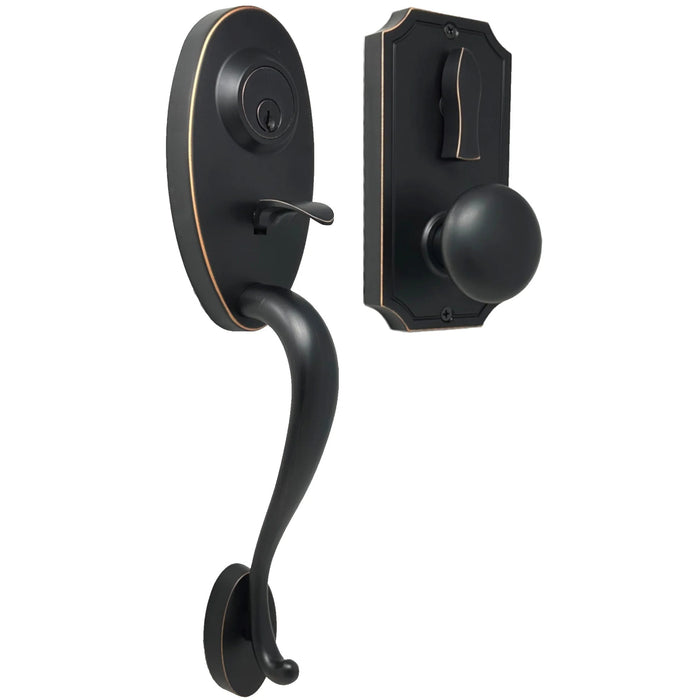 Lexington 1400 Series Handleset with Impresa knob - Deadbolt Keyed