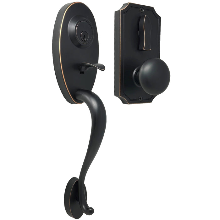 Lexington 1400 Series Handleset with Impresa knob - Deadbolt Keyed One Side