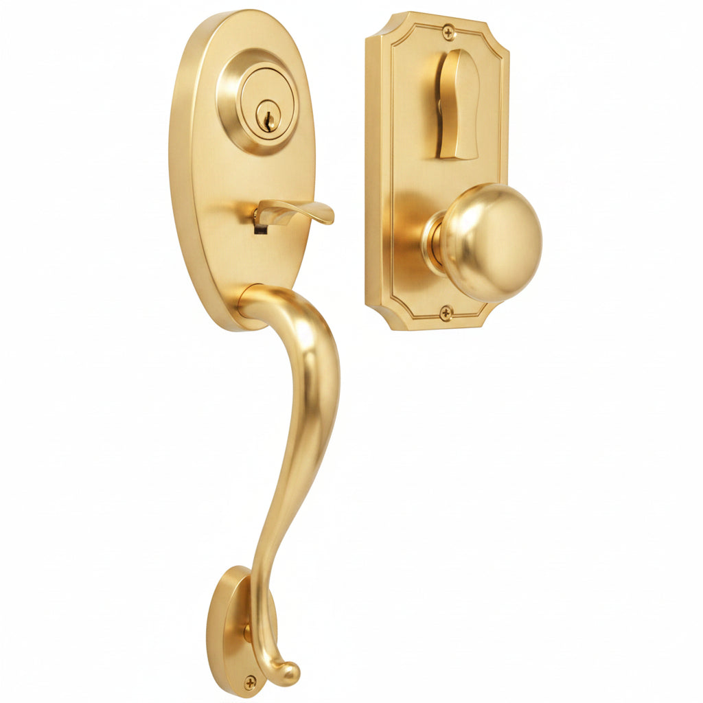 Lexington 1400 Series Handleset with Impresa knob - Deadbolt Keyed