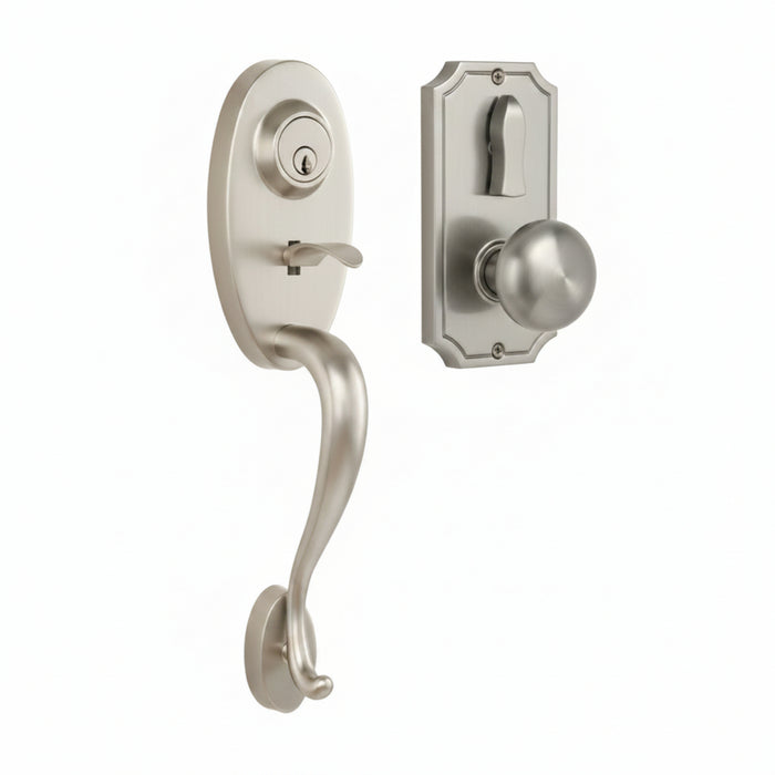 Lexington 1400 Series Handleset with Impresa knob - Deadbolt Keyed
