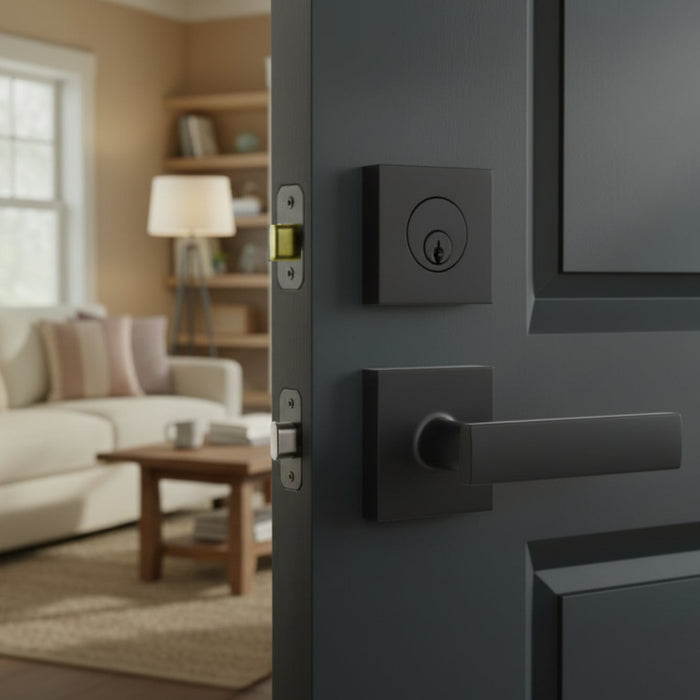 Deadbolt with  Passage Utica Lever