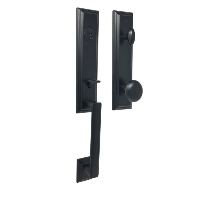 Woodward Handleset with Impresa Knob - Deadbolt Keyed One Side