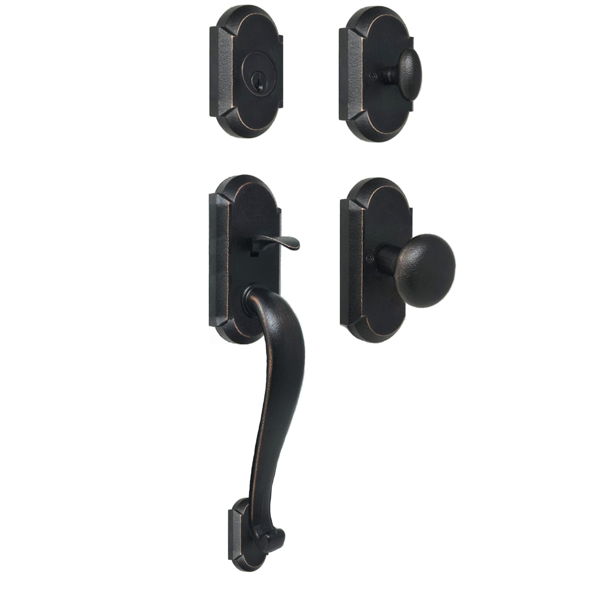 Castletown Entry Handle with Wexford knob — weslock