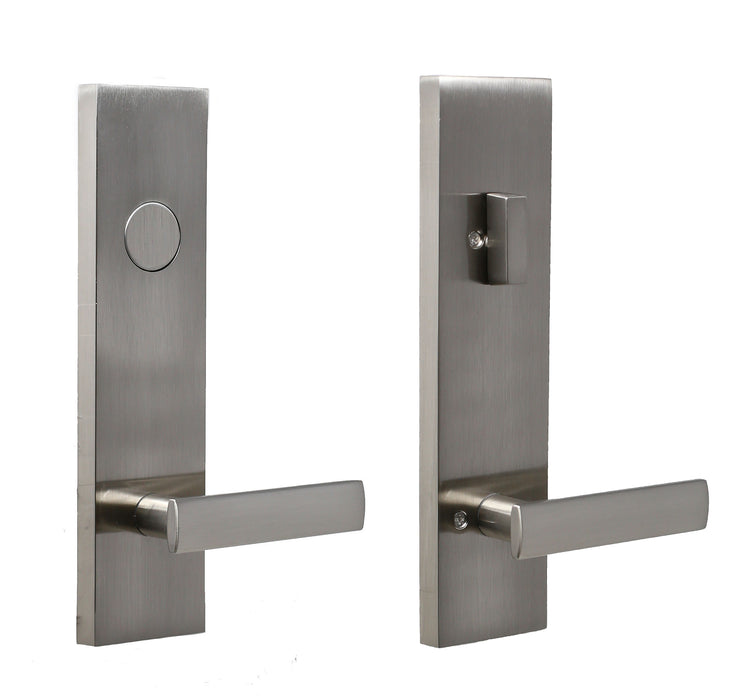 Addy Handleset with Utica Lever - Deadbolt Keyed One Side