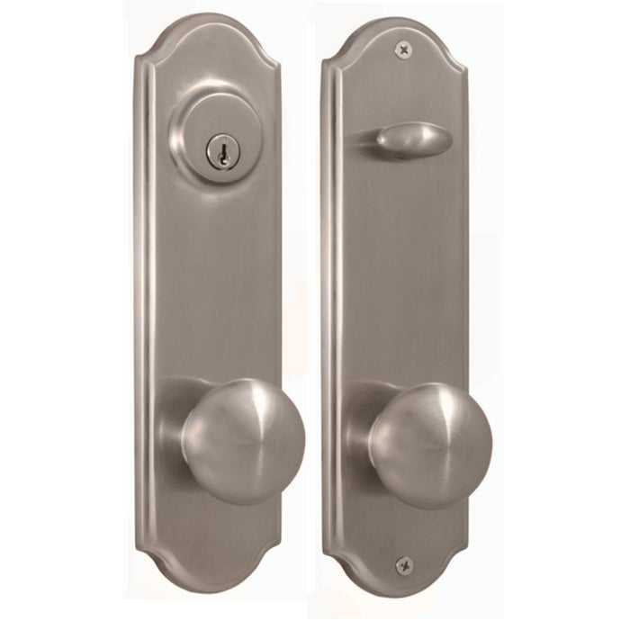 Bingham Handleset with Impresa Knob - Deadbolt Keyed One Side