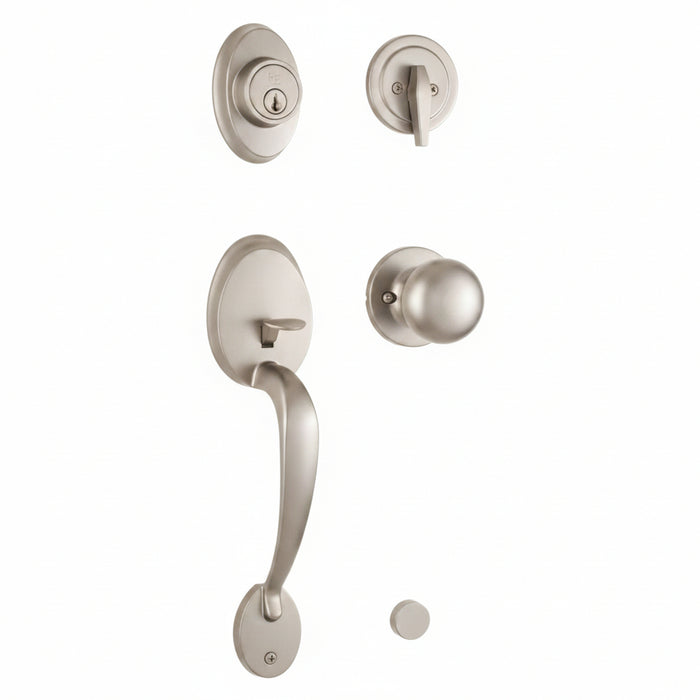 Hillcrest Handleset with Salem Knob - Keyed One Side