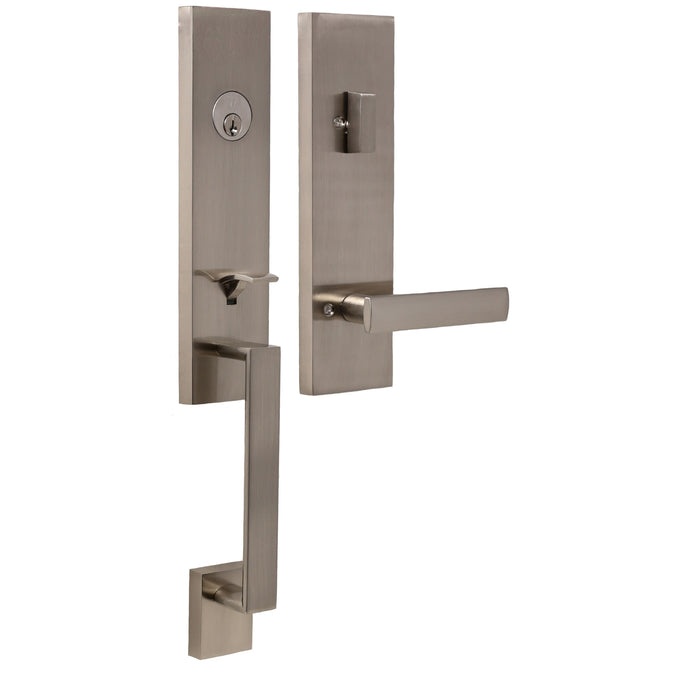 Leighton Handleset with Utica Lever - Deadbolt Keyed One Side