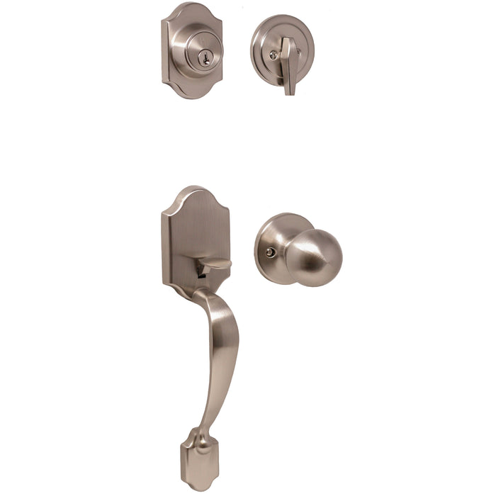 Parkside Handleset with Hudson Knob - Keyed One Side