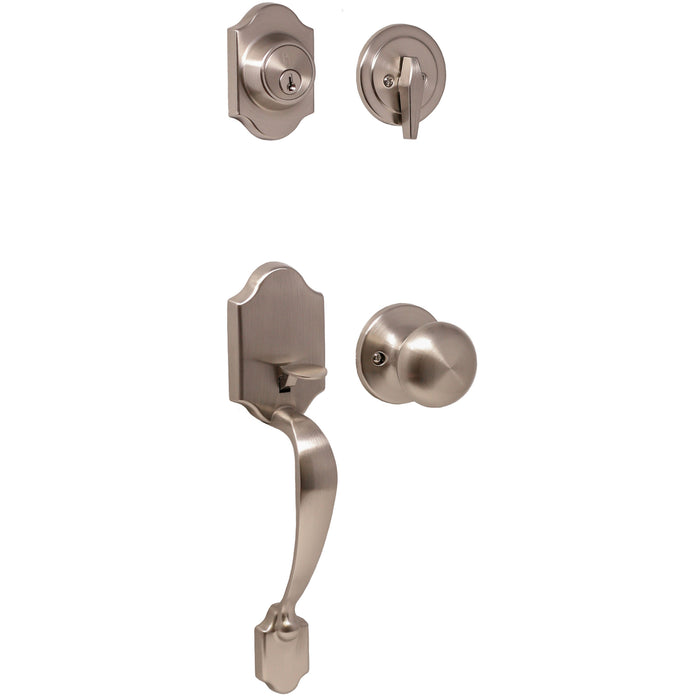 Parkside Handleset with Salem Knob - Keyed One Side