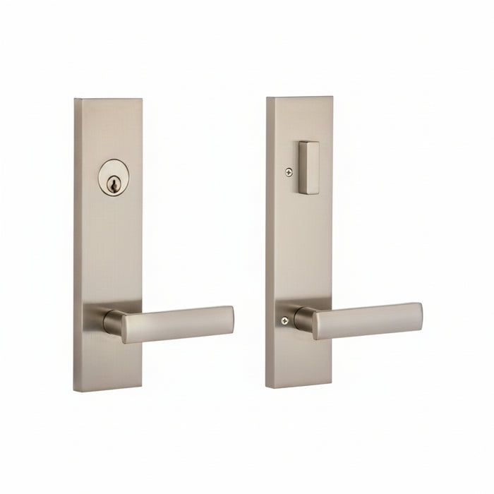 Addy Handleset with Utica Lever - Deadbolt Keyed One Side