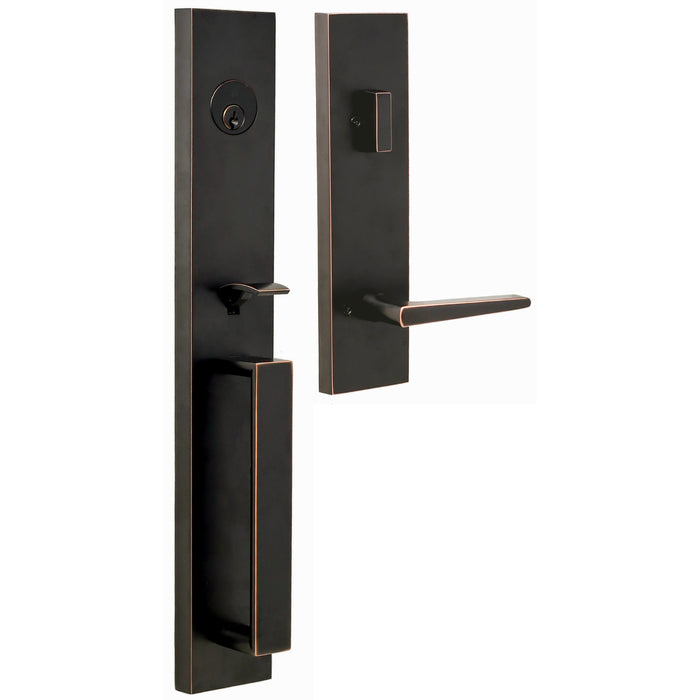 Xanthis Handleset with Philtower Lever - Deadbolt Keyed One Side