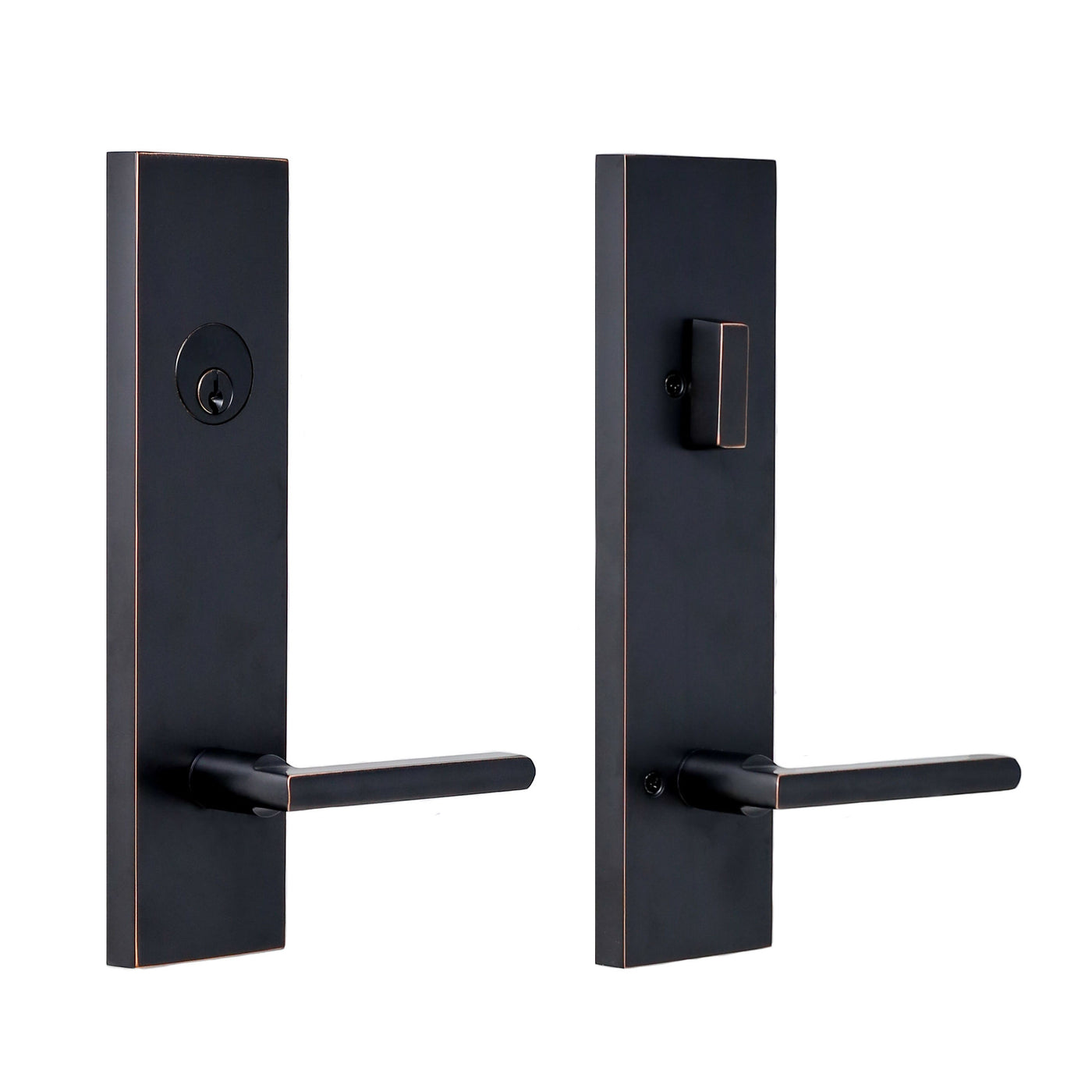 Addy Handleset with Atlas Lever - Deadbolt Keyed One Side — weslock