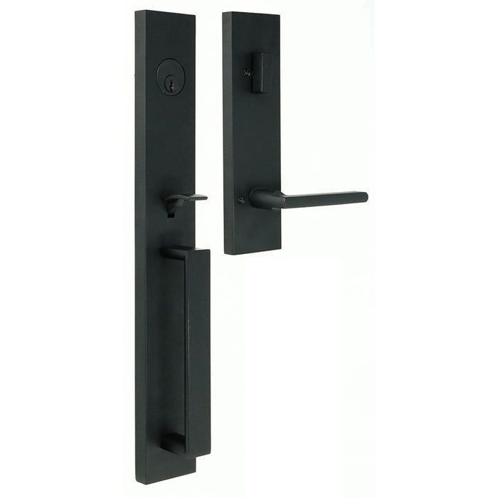 Xanthis Handleset with Atlas Lever - Deadbolt Keyed One Side
